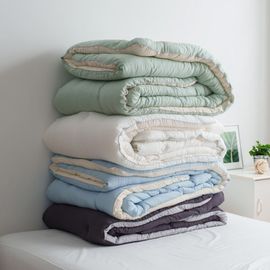 Guy Laroche Reversible Solid Color Tencel Modal Comforter DuPont Polafil Antibacterial Corn Fiber Premium Bedding _ Made in Korea